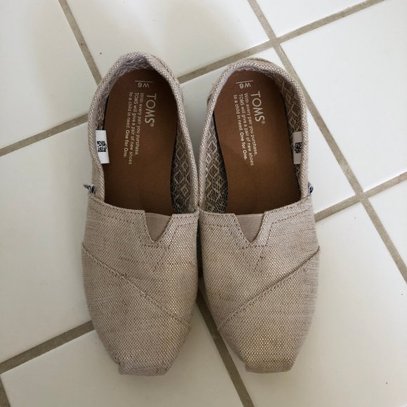 Toms Shoes - SOLD *** NWOT Tan Shimmery Toms